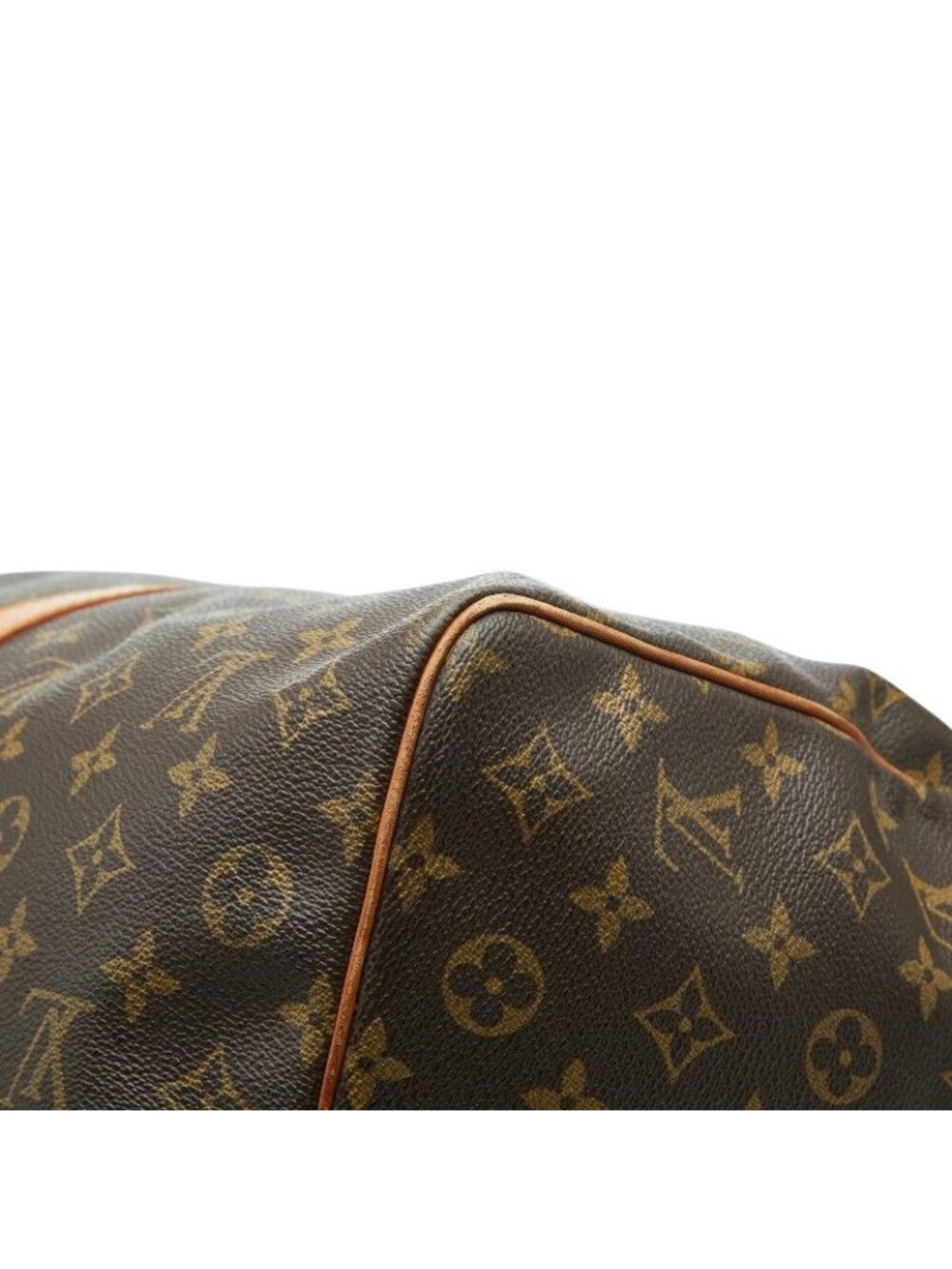 Louis Vuitton Monogram Keepall 50 Boston Bag Travel Purse Brown Leather - Picture 6 of 10